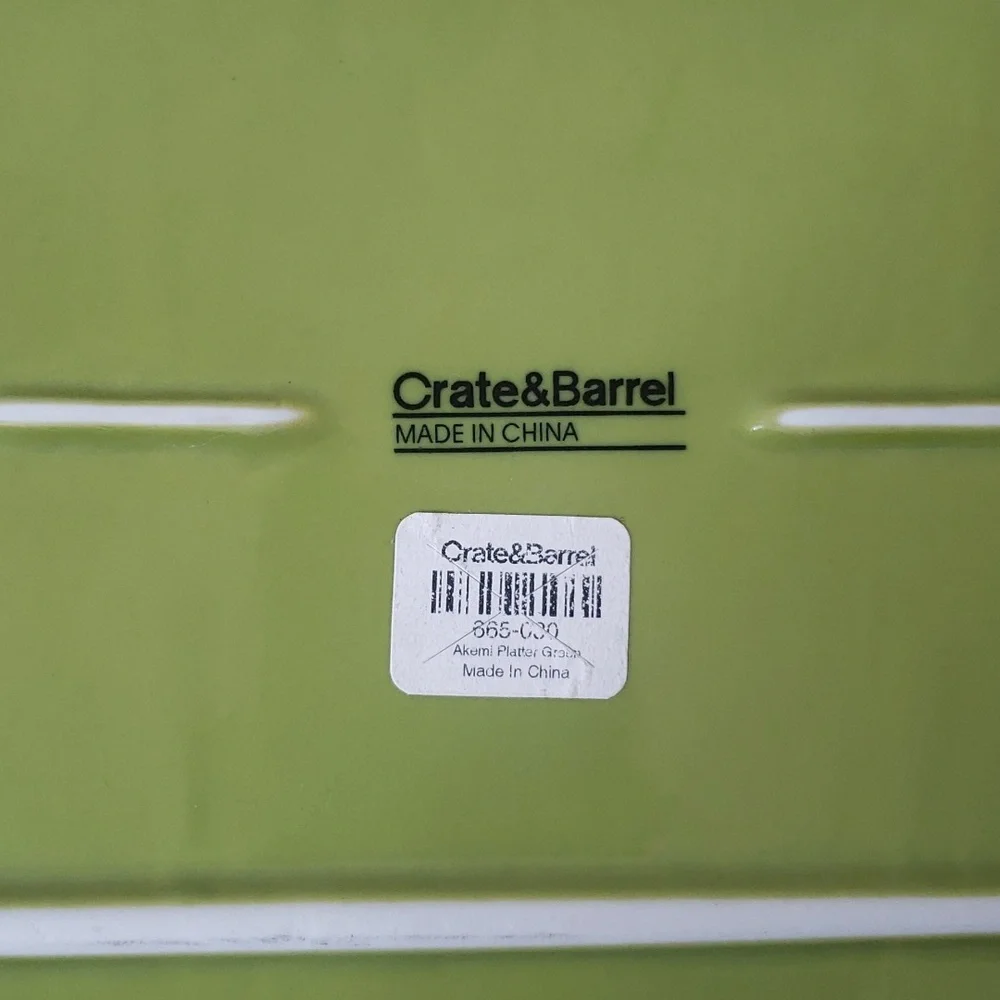 Crate&Barrel Akemi Ceramic Floral Platter Tray